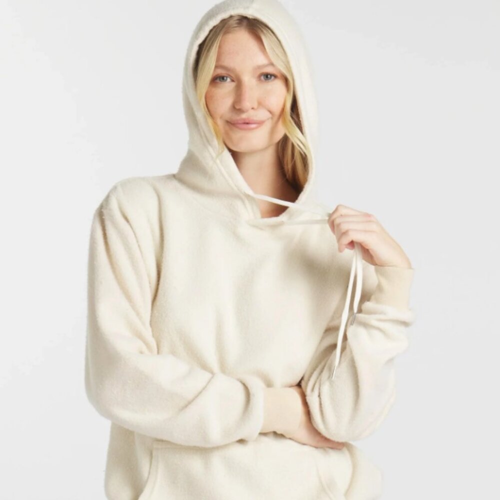 Feat Ultra Soft BlanketBlend Hoodie, Cream Unisex M NWT